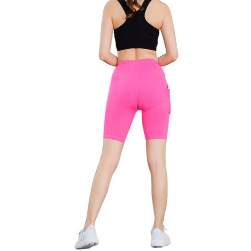 Shorts de Yoga para Todas las Estaciones con Bolsillo para Móvil