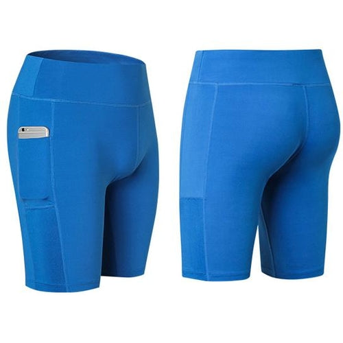 Shorts de Yoga para Todas las Estaciones con Bolsillo para Móvil