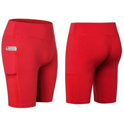 Shorts de Yoga para Todas las Estaciones con Bolsillo para Móvil