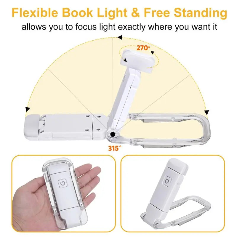 Luz de Lectura LED Recargable por USB con Protección Visual