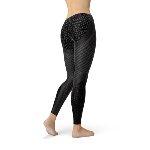 Mallas Deportivas Mujer Efecto Fibra de Carbono