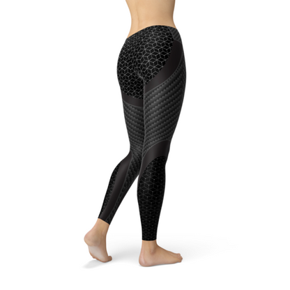 Mallas Deportivas Mujer Efecto Fibra de Carbono