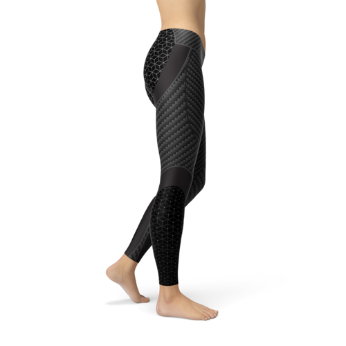 Mallas Deportivas Mujer Efecto Fibra de Carbono