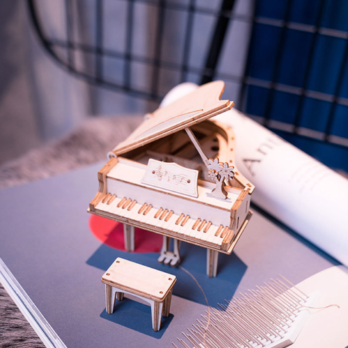 Puzzle 3D de Madera Piano - Juguete Educativo Musical Infantil