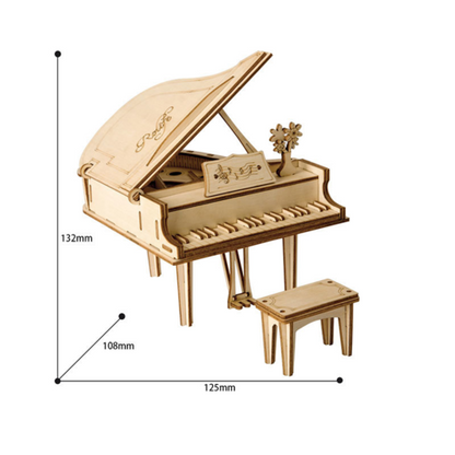 Puzzle 3D de Madera Piano - Juguete Educativo Musical Infantil