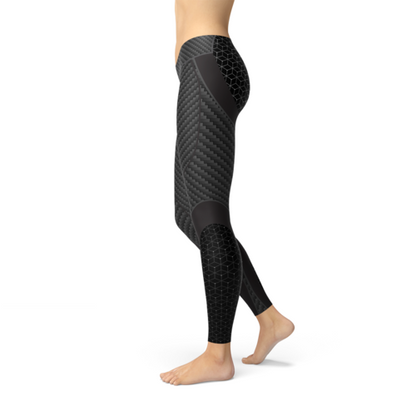 Mallas Deportivas Mujer Efecto Fibra de Carbono