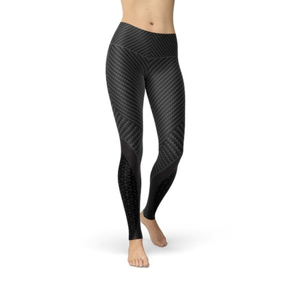 Mallas Deportivas Mujer Efecto Fibra de Carbono