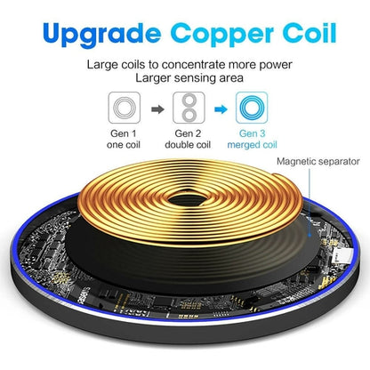 Base de Carga Inalámbrica 30W Dragon W9 - Carga Rápida Qi
